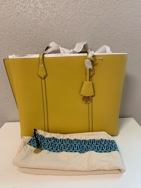 Tory Burch Perry Triple Compartment Tote in Golden Sunset